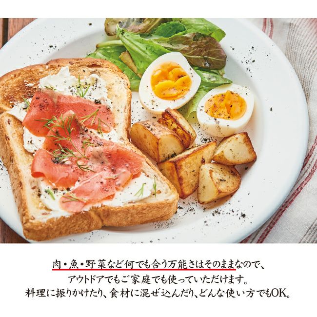 アウトドアスパイス 「ほりにしブラック」 【黒ほりにし/燻製/万能/アウトドア/キャンプ/BBQ/調味料/料理/ほりにし黒】